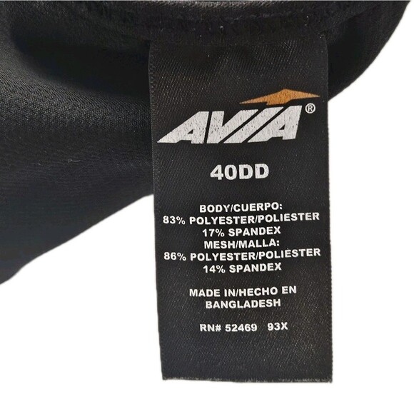 AVIA Max Support Wicking Underwire Sports Bra Size 40DD Molded Supportive Gym - Picture 9 of 9